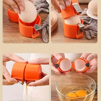 🥚Durable Egg Opener with Sharp Metal Blade & Ergonomic Non-Slip Handle