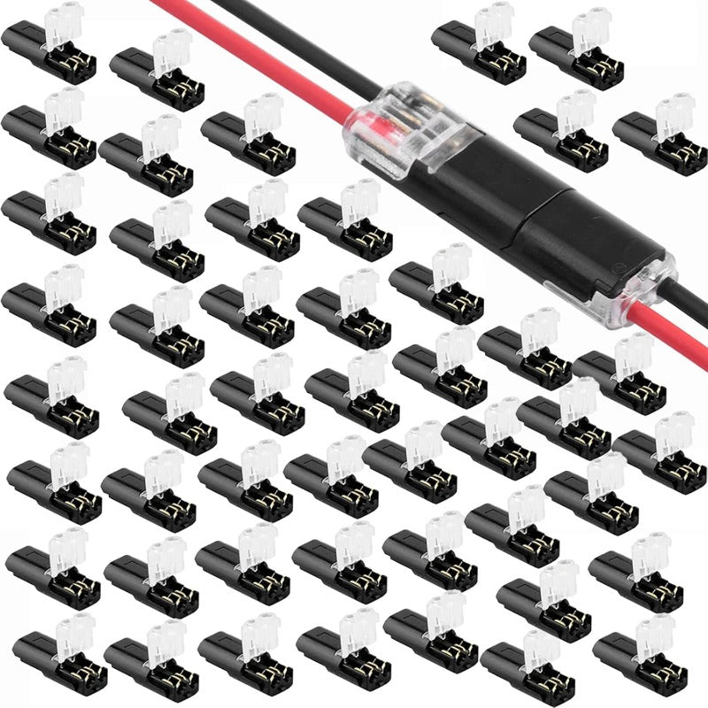 Limited Offer -🔌2-Pin Solderless Wire Connector – Compact Plug for LED Strips & 18–22 AWG Cables