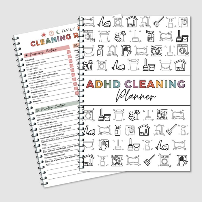 📓ADHD Cleaning & Organizing Toolkit - Chore Planner✔