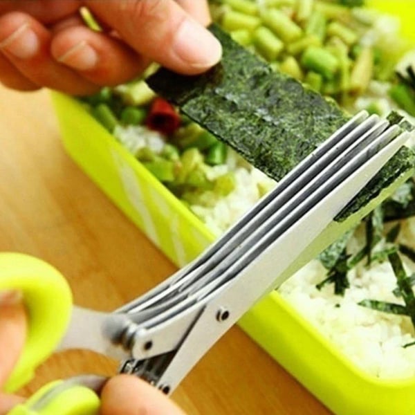 ✂️Garlic Press Rocker+5 Blade Kitchen Salad Scissors