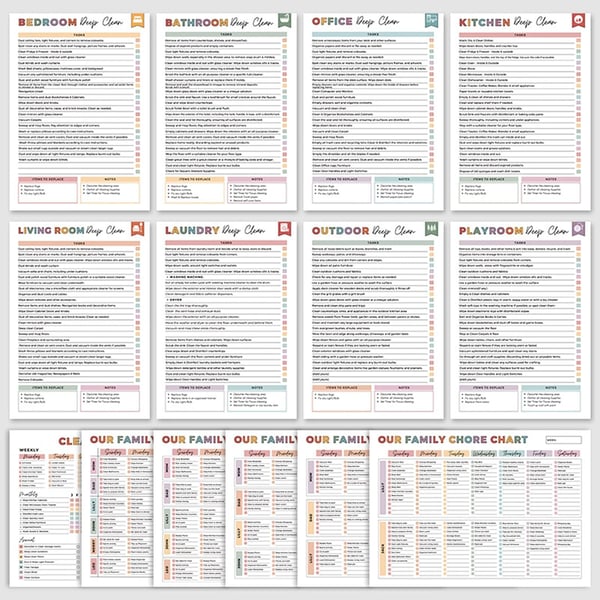 📓ADHD Cleaning & Organizing Toolkit - Chore Planner✔