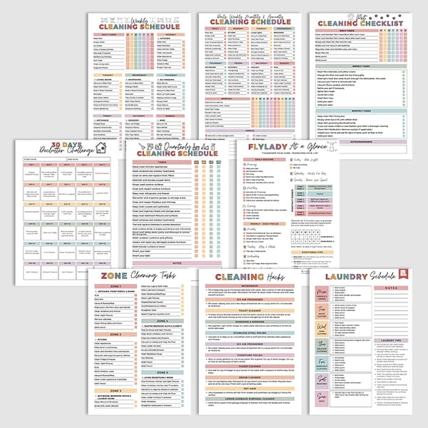 📓ADHD Cleaning & Organizing Toolkit - Chore Planner✔