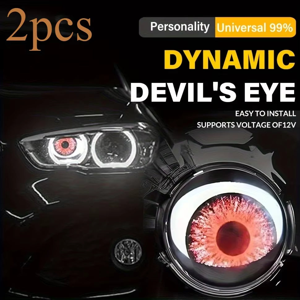 🔥1Pcs/2Pcs dynamic big eye lights, dynamic big eyeball fog lights 6 modes, LED color adjustable, suitable for any car model