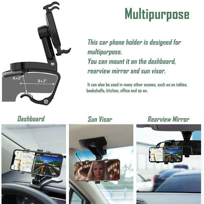 360 Degree Rotation Dashboard Car Phone Holder