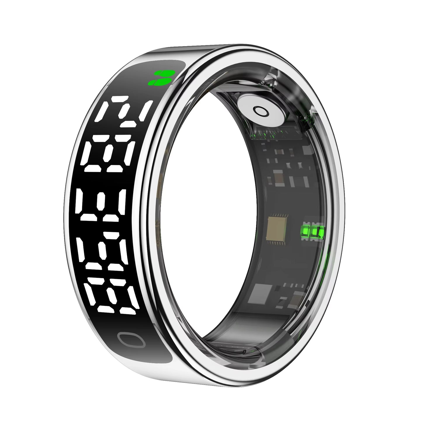 Smart Ring with Display and Touch, Wireless Charging, Health Manager 5ATM Waterproof Men's and Women's Ring