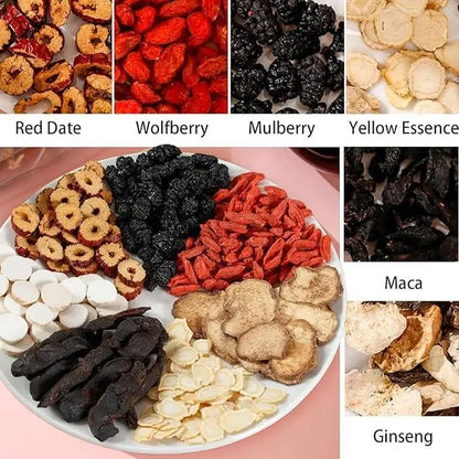 Kidney tea formula Ginseng Five Treasure TeaCombination Scented Tea Five Treasure Tea RedDate Wolfberry Tea Men's Tea Health TeaMulberry Herbal Formula Health Tea ZY
