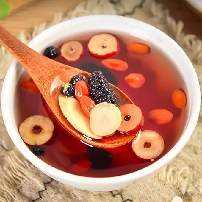 Kidney tea formula Ginseng Five Treasure TeaCombination Scented Tea Five Treasure Tea RedDate Wolfberry Tea Men's Tea Health TeaMulberry Herbal Formula Health Tea ZY