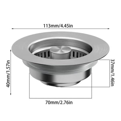 🔥Upgraded 3 in 1 Kitchen Sink Drain Strainer