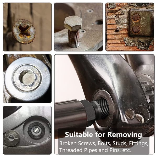 Last day sale 50% OFF💥Broken Head Bolt Screw Cap Extractor Broken Head Screw Hexagon Socket Bolt Removal Tool