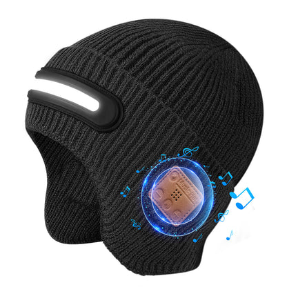 🎧Bluetooth LED black knitted hat
