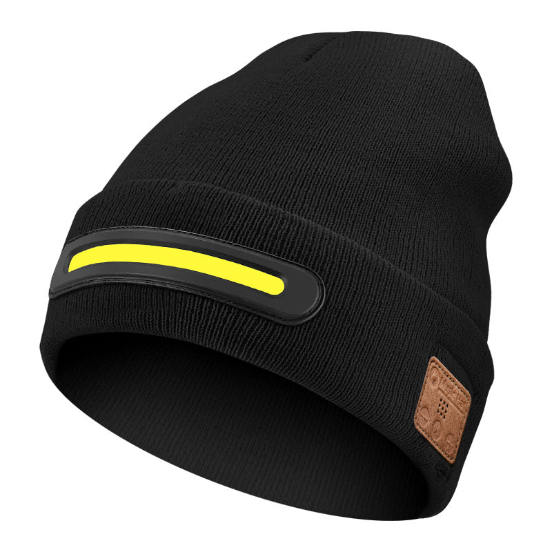 🎧Bluetooth LED black knitted hat