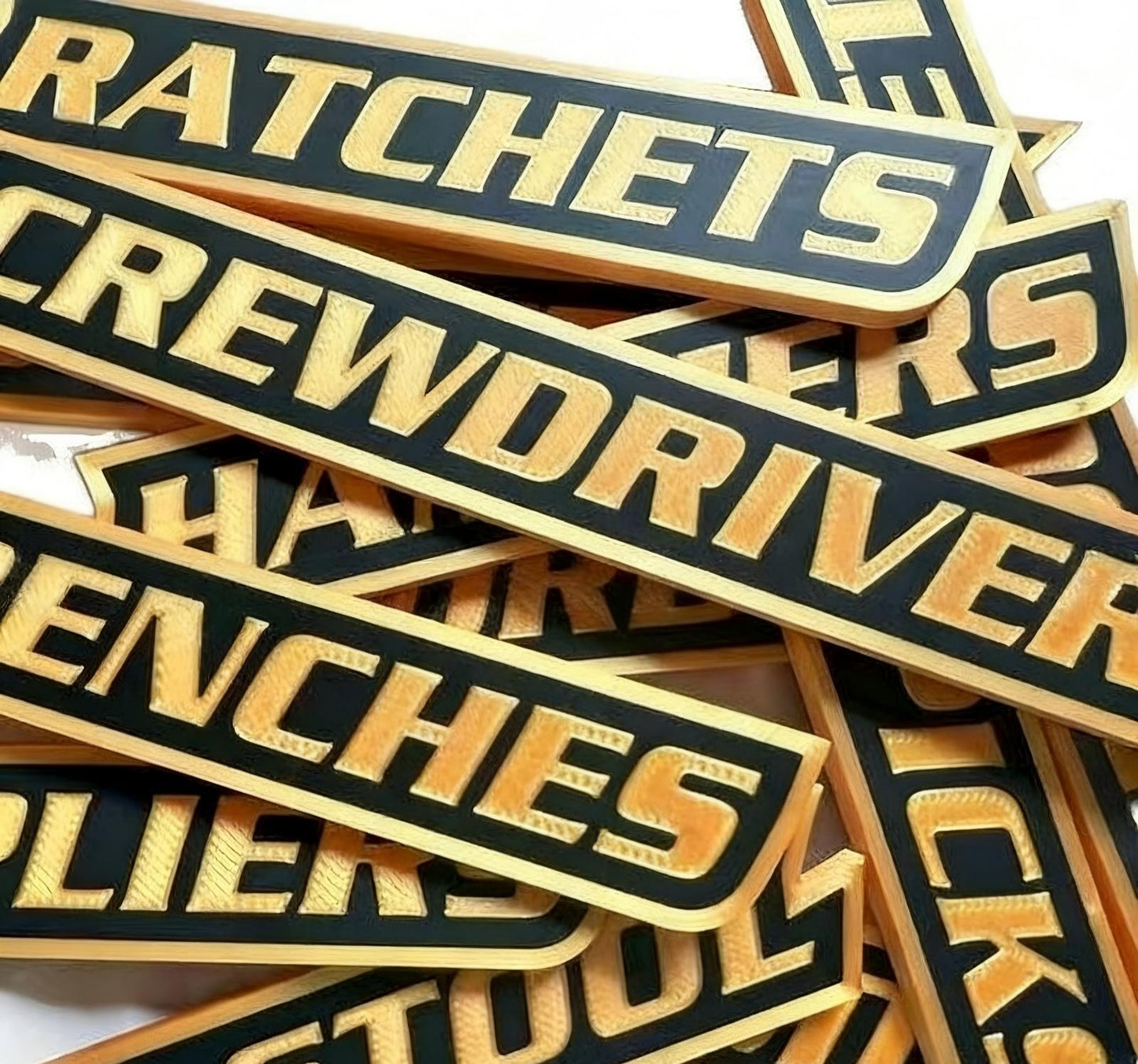 🔩12 magnetic toolbox labels