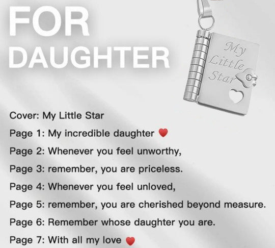 ✨📿My little star book necklace, a gift for my family