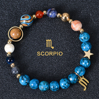 Eight planets and 12 constellations bracelet