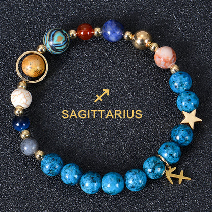 Eight planets and 12 constellations bracelet