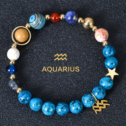 Eight planets and 12 constellations bracelet