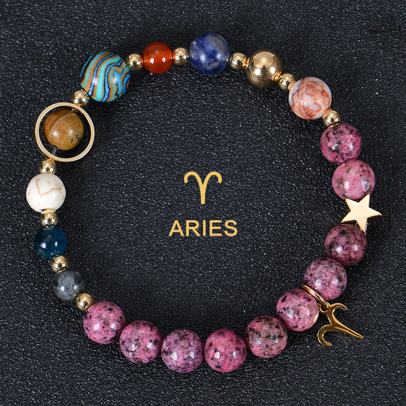 Eight planets and 12 constellations bracelet
