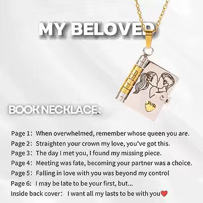 ✨📿My little star book necklace, a gift for my family