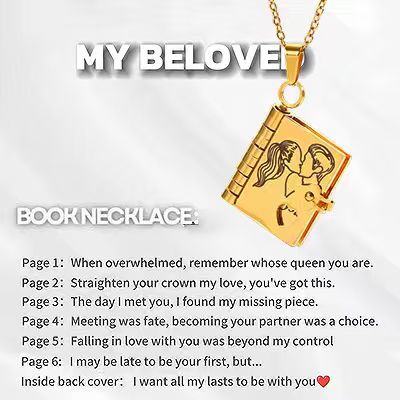 ✨📿My little star book necklace, a gift for my family