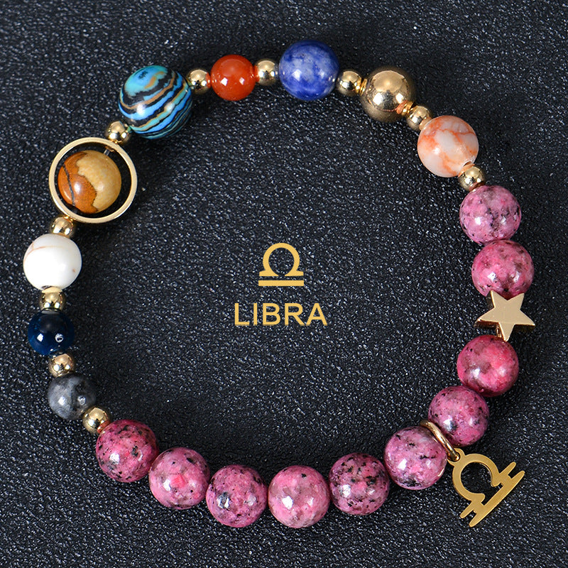 Eight planets and 12 constellations bracelet
