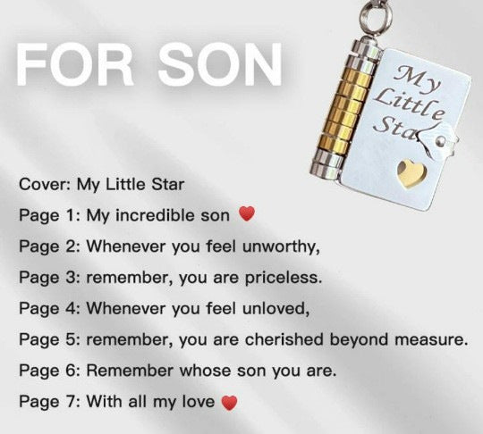 ✨📿My little star book necklace, a gift for my family