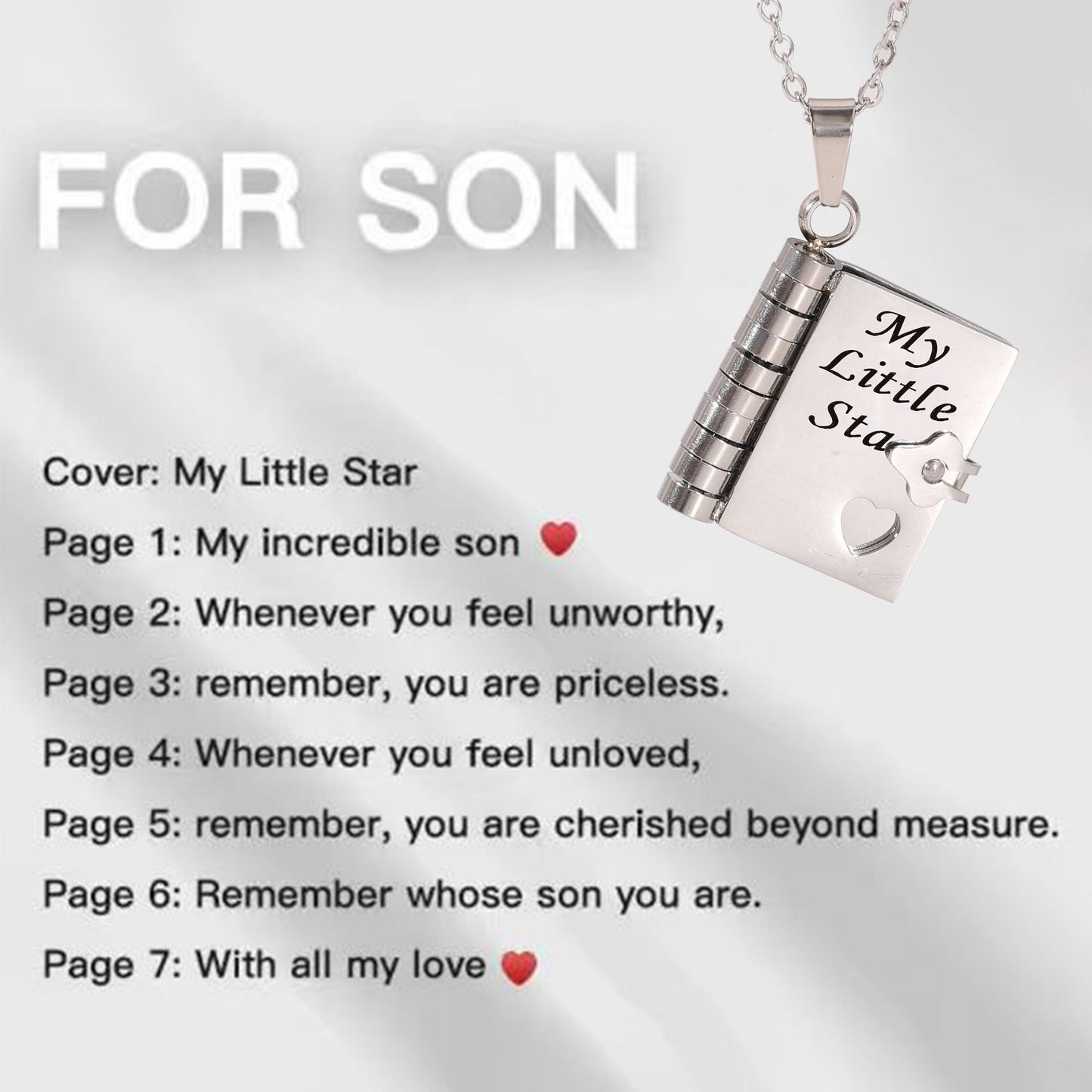 ✨📿My little star book necklace, a gift for my family