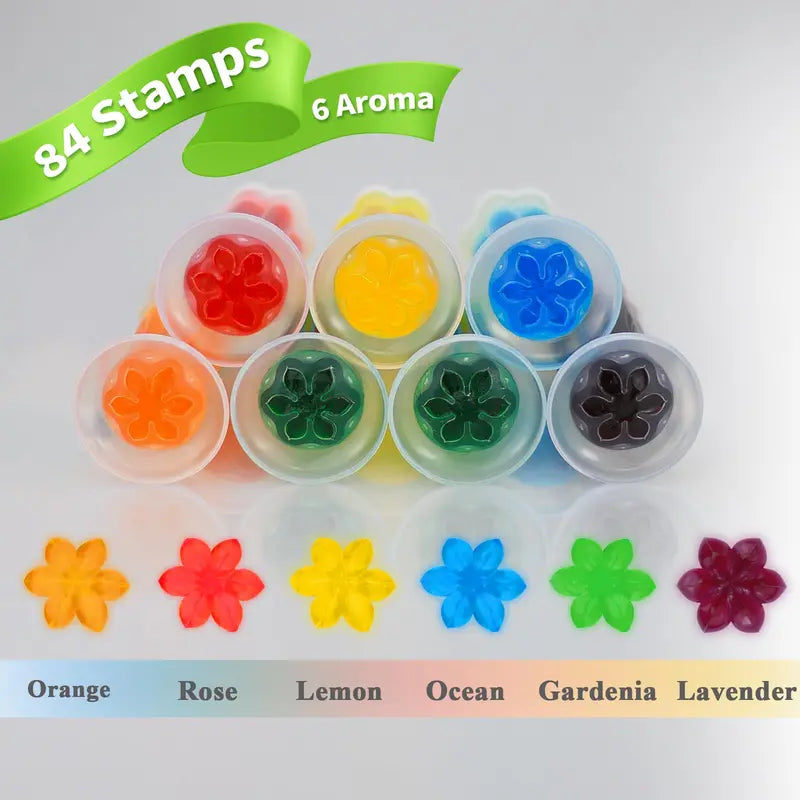 Toilet bowl cleaning gel stamps