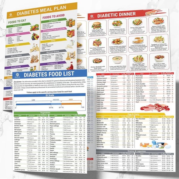 🔥🎁Diabetes Food List & Meal Planner
