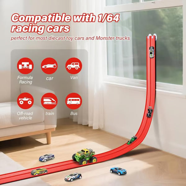 🎄🎁 2025 Christmas Surprise Gift: DIY Flexible Racing Track Toy 🚗✨
