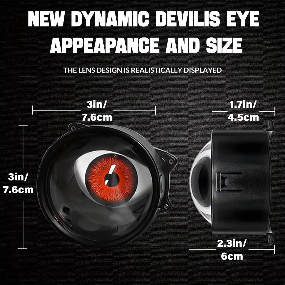 🔥1Pcs/2Pcs dynamic big eye lights, dynamic big eyeball fog lights 6 modes, LED color adjustable, suitable for any car model