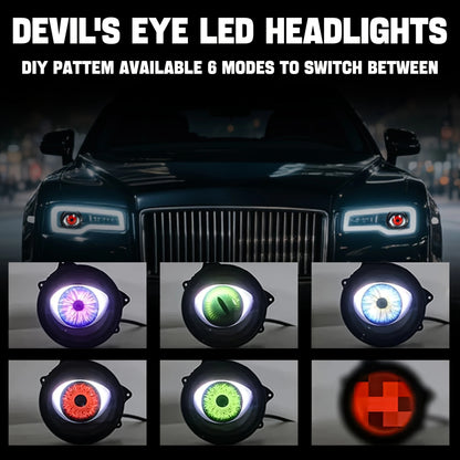 🔥1Pcs/2Pcs dynamic big eye lights, dynamic big eyeball fog lights 6 modes, LED color adjustable, suitable for any car model