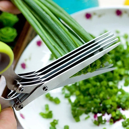 ✂️Garlic Press Rocker+5 Blade Kitchen Salad Scissors