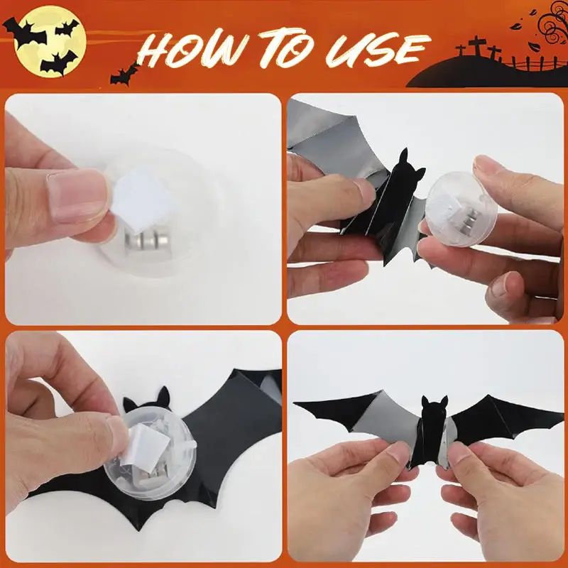 🎁Halloween Eve Promotions 🔥LED Glowing Bat Group