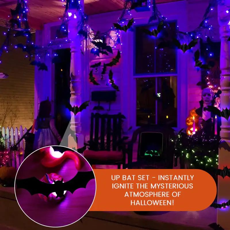 🎁Halloween Eve Promotions 🔥LED Glowing Bat Group