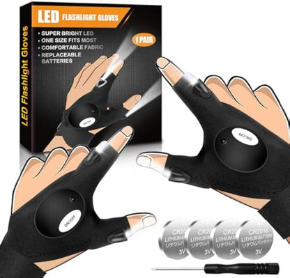 💥【Christmas Discount】Hands-Free LED Flashlight Gloves🎄